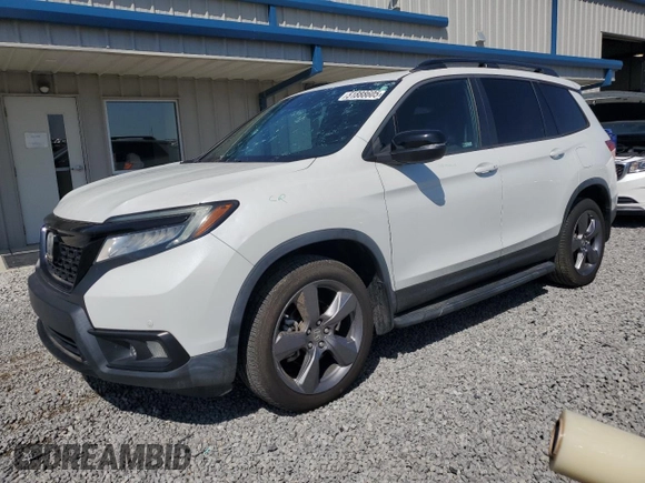 2019 Honda Passport Touring z VIN 5FNYF8H95KB023801, wystawiony jako Copart lot #51888605 z przebiegiem 77 060 mil mil oraz Szkoda całkowita • Salvage title. Historia ofert i sprzedaży dostępna na DreamBid. Obrazek 1.