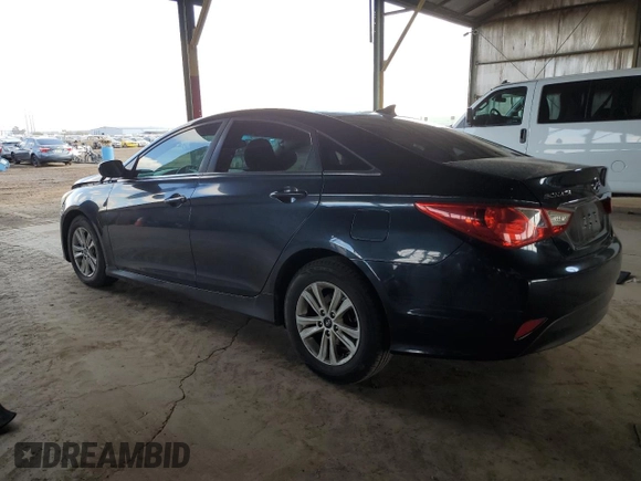 2014 Hyundai Sonata GLS with VIN 5NPEB4AC0EH854822, listed as a Copart auction lot 43057365 with 173,438 mi miles and Salvage Title. Bid and sale history available at carsss.com. Image 2.