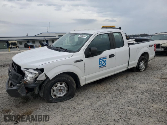 2019 Ford F-150 XL with VIN 1FTFX1E59KFA06511, listed as a Copart auction lot 80884844 with 104,543 mi miles and Salvage title. Bid and sale history available at DreamBid. Image 1.