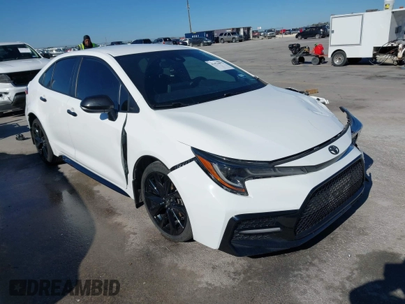 2021 Toyota Corolla SE with VIN 5YFS4MCEXMP081967, listed as a IAAI auction lot 41476992 with 77,355 mi miles. Bid and sale history available at carsss.com. Image 1.