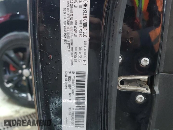 2014 Dodge Charger RT Plus with VIN 2C3CDXDT8EH360882, listed as a Copart auction lot 46183715 with 107,352 mi miles and Salvage Title. Bid and sale history available at carsss.com. Image 12.