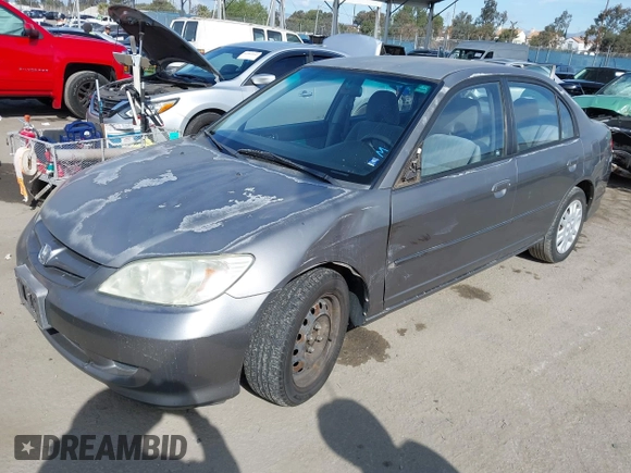2004 Honda Civic LX with VIN 2HGES16524H565541, listed as a IAAI auction lot 41916313 with 120,537 mi miles. Bid and sale history available at carsss.com. Image 2.
