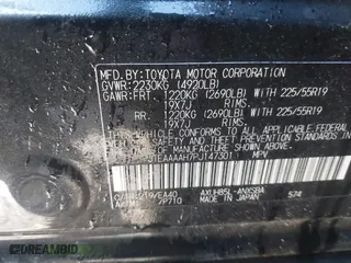 2023 Toyota Venza LE with VIN JTEAAAAH7PJ147301, listed as a IAAI auction lot 41316659 with 15,919 mi miles. Bid and sale history available at carsss.com. Image 9.