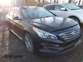 2015 Hyundai Sonata Sport with VIN 5NPE34AB2FH096116, listed as a IAAI auction lot 41747482 with 228,216 mi miles and . Bid and sale history available at carsss.com. Image 1.