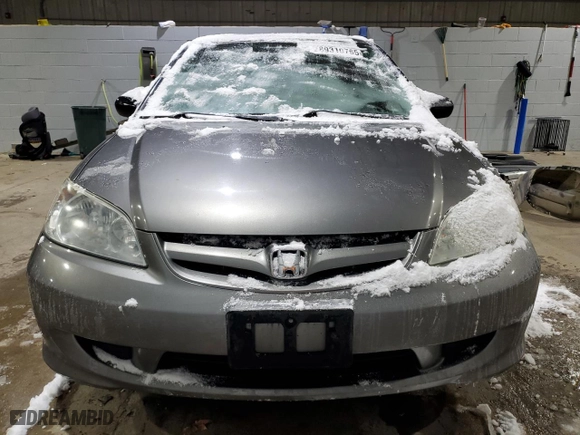 2005 Honda Civic Sdn LX SSRS with VIN 2HGES166X5H560369, listed as a Copart auction lot 89310765 with 135,818 mi miles and Salvage Title. Bid and sale history available at carsss.com. Image 5.