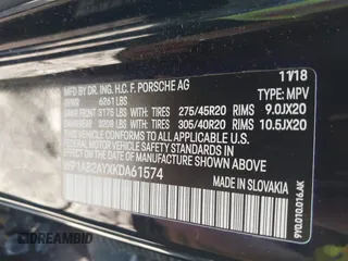 2019 Porsche Cayenne S with VIN WP1AB2AYXKDA61574, listed as a IAAI auction lot 41769572 with 39,746 mi miles and . Bid and sale history available at DreamBid. Image 9.