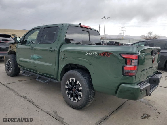 2023 Nissan Frontier PRO-4X with VIN 1N6ED1EK8PN666947, listed as a Copart auction lot 49425975 with 17,525 mi miles and Salvage Title. Bid and sale history available at carsss.com. Image 2.