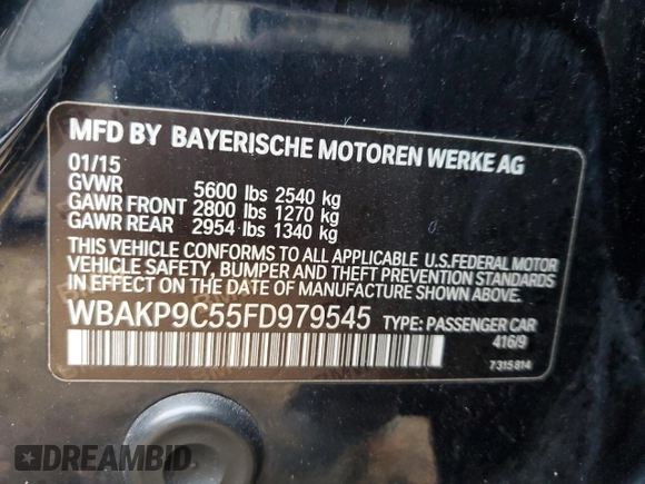 2015 BMW 5 Series 550i xDrive с VIN WBAKP9C55FD979545, выставлен на аукционе Copart как лот 85147944 с пробегом 119 402 миль миль и Списание • Salvage title. История ставок и продаж доступна на DreamBid. Изображение 12.
