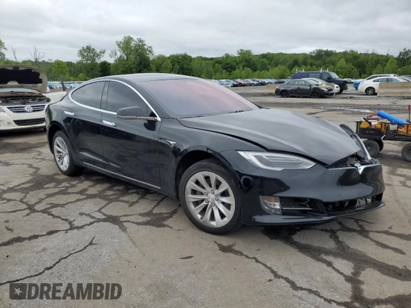 2018 Tesla Model S 75D with VIN 5YJSA1E22JF234262, listed as a Copart auction lot 57954755 with 62,375 mi miles and Salvage title. Bid and sale history available at DreamBid. Image 4.