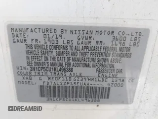 2019 Nissan Kicks SV z VIN 3N1CP5CU1KL496388, wystawiony jako IAAI lot #42032564 z przebiegiem 73 258 mil mil oraz . Historia ofert i sprzedaży dostępna na DreamBid. Obrazek 9.