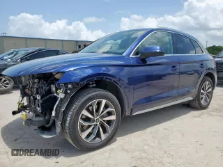 2021 Audi Q5 Premium with VIN WA1AAAFY0M2050924, listed as a Copart auction lot 61197765 with 29,723 mi miles and Salvage title. Bid and sale history available at DreamBid. Image 1.