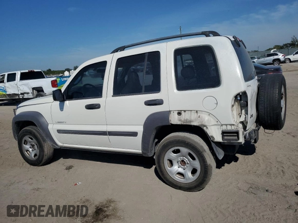 2004 Jeep Liberty Sport with VIN 1J4GK48K84W118848, listed as a Copart auction lot 43061675 with 116,406 mi miles and Salvage Title. Bid and sale history available at DreamBid. Image 2.