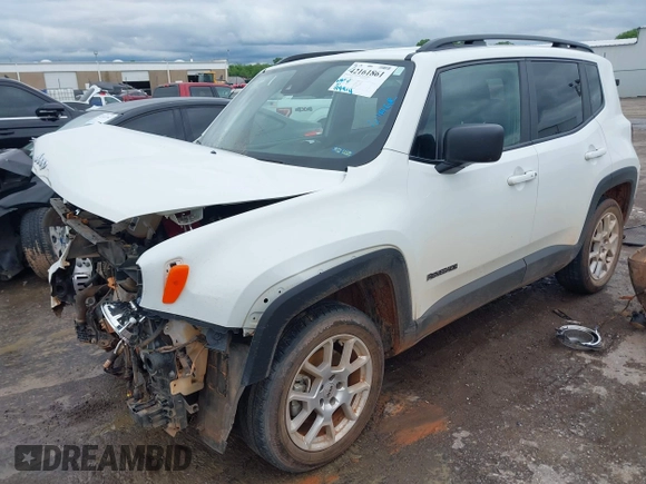 2022 Jeep Renegade Latitude with VIN ZACNJDB18NPN89443, listed as a IAAI auction lot 42161861 with 98,914 mi miles and . Bid and sale history available at DreamBid. Image 2.
