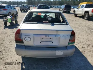 2002 Hyundai Accent GL with VIN KMHCG45C02U308425, listed as a Copart auction lot 89308715 with 0 mi miles and Salvage Title. Bid and sale history available at carsss.com. Image 6.