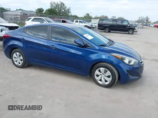 2016 Hyundai Elantra SE with VIN 5NPDH4AE0GH687389, listed as a IAAI auction lot 41650806 with 102,354 mi miles. Bid and sale history available at carsss.com. Image 1.