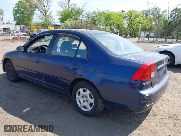 2003 Honda Civic LX with VIN 2HGES16583H594640, listed as a IAAI auction lot 42157801 with 167,981 mi miles. Bid and sale history available at carsss.com. Image 3.
