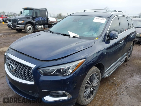 2017 Infiniti QX60 with VIN 5N1DL0MM6HC517010, listed as a IAAI auction lot 41998428 with 90,996 mi miles and . Bid and sale history available at DreamBid. Image 2.