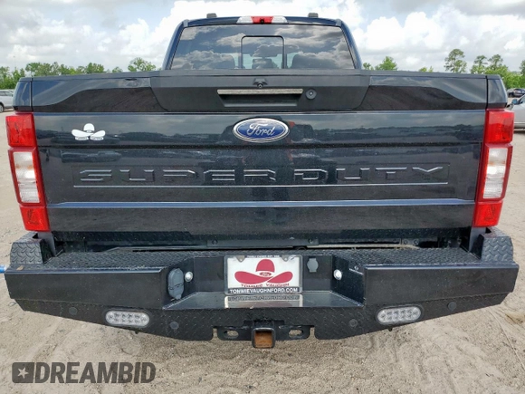 2021 Ford F-250 XL with VIN 1FT7W2BT6MEC47760, listed as a Copart auction lot 61908225 with 111,015 mi miles and Salvage title. Bid and sale history available at DreamBid. Image 6.
