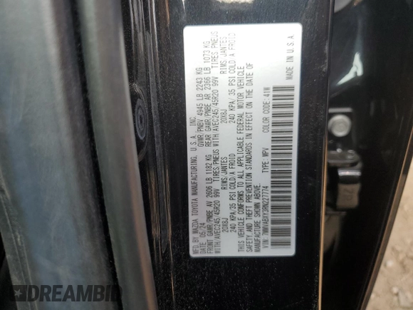 2024 Mazda CX-50 2.5 Turbo with VIN 7MMVABXY3RN227774, listed as a Copart auction lot 70405304 with 2,234 mi miles and Salvage Title. Bid and sale history available at DreamBid. Image 12.