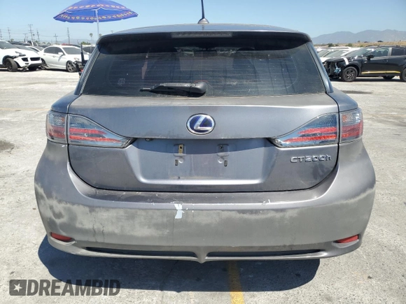 2012 Lexus CT 200h with VIN JTHKD5BH8C2116437, listed as a Copart auction lot 57914565 with 110,327 mi miles and Salvage title. Bid and sale history available at DreamBid. Image 6.