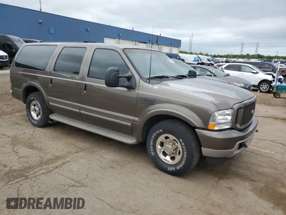 2003 Ford Excursion Limited z VIN 1FMNU42P23EB56085, wystawiony jako Copart lot #58863405 z przebiegiem 251 772 mil mil oraz Tytuł czysty. Historia ofert i sprzedaży dostępna na DreamBid. Obrazek 4.