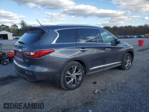 2013 Infiniti JX35 with VIN 5N1AL0MM1DC353646, listed as a Copart auction lot 76325414 with 153,412 mi miles and Clean Title. Bid and sale history available at carsss.com. Image 3.