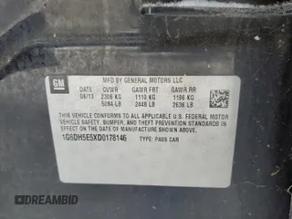 2013 Cadillac CTS Luxury with VIN 1G6DH5E5XD0178146, listed as a Copart auction lot 87846125 with 202,000 mi miles and Clean title. Bid and sale history available at DreamBid. Image 13.