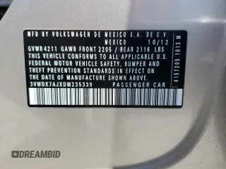 2013 Volkswagen Jetta SE z VIN 3VWDX7AJXDM235339, wystawiony jako Copart lot #52751345 z przebiegiem 143 478 mil mil oraz Szkoda całkowita • Salvage title. Historia ofert i sprzedaży dostępna na DreamBid. Obrazek 15.
