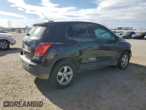 2016 Chevrolet Trax LS with VIN KL7CJNSB9GB665559, listed as a Copart auction lot 50940145 with 95,643 mi miles and Salvage Title. Bid and sale history available at carsss.com. Image 3.