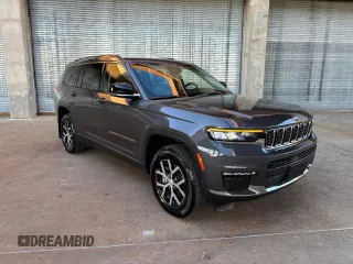 2023 Jeep Grand Cherokee Limited z VIN 1C4RJKBG4P8840711, wystawiony jako Copart lot #56185315 z przebiegiem 8 076 mil mil oraz Szkoda całkowita • Salvage title. Historia ofert i sprzedaży dostępna na DreamBid. Obrazek 2.