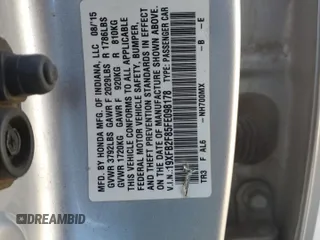 2015 Honda Civic EX with VIN 19XFB2F85FE098178, listed as a Copart auction lot 42616865 with 184,857 mi miles and Salvage Title. Bid and sale history available at carsss.com. Image 14.