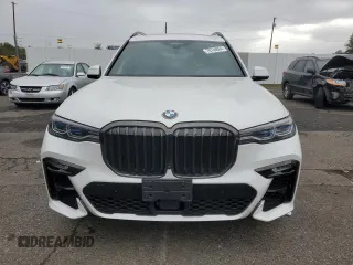 2021 BMW X7 M50i with VIN 5UXCX6C01M9E94072, listed as a Copart auction lot 78746064 with 34,400 mi miles and Salvage Title. Bid and sale history available at carsss.com. Image 5.
