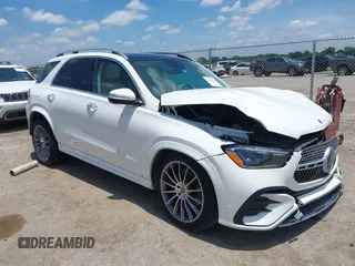 2024 Mercedes-Benz GLE 350 with VIN 4JGFB4FB1RB114672, listed as a IAAI auction lot 42600563 with 26,029 mi miles and . Bid and sale history available at DreamBid. Image 1.