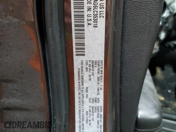 2020 Dodge Durango SXT Plus с VIN 1C4RDJAG6LC353018, выставлен на аукционе Copart как лот 47962515 с пробегом 99 118 миль миль и Списание • Salvage title. История ставок и продаж доступна на DreamBid. Изображение 16.