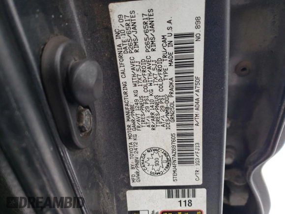 2010 Toyota Tacoma with VIN 5TEMU4FN7AZ697605, listed as a Copart auction lot 46059025 with Not Provided miles and Salvage Title. Bid and sale history available at carsss.com. Image 12.