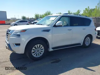 2023 Nissan Armada SV with VIN JN8AY2AD9P9692845, listed as a IAAI auction lot 42213250 with 59,880 mi miles and . Bid and sale history available at DreamBid. Image 14.