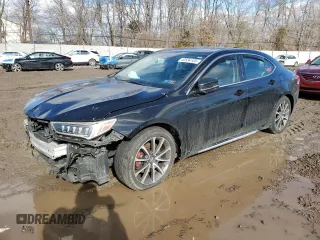 2018 Acura TLX w/Technology Pkg with VIN 19UUB2F50JA010051, listed as a Copart auction lot 43534105 with 84,534 mi miles and Salvage Title. Bid and sale history available at carsss.com. Image 1.