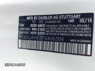 2015 Mercedes-Benz C 250 с VIN WDDGJ4HB2FG406506, выставлен на аукционе IAAI как лот 42429753 с пробегом 125 609 миль миль и . История ставок и продаж доступна на DreamBid. Изображение 9.