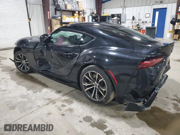 2021 Toyota GR Supra 2.0 with VIN WZ1DB2C0XMW044031, listed as a Copart auction lot 47204675 with 0 mi miles and Salvage Title. Bid and sale history available at carsss.com. Image 2.