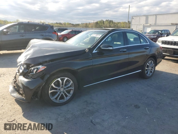 2015 Mercedes-Benz C-Class C 300 Luxury with VIN 55SWF4KB3FU048681, listed as a Copart auction lot 52178075 with 91,107 mi miles and Salvage Title. Bid and sale history available at carsss.com. Image 1.