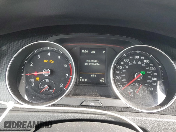 2015 Volkswagen GTI SE with VIN 3VW4T7AU1FM027908, listed as a Copart auction lot 81329894 with 61,315 mi miles and Salvage Title. Bid and sale history available at DreamBid. Image 9.