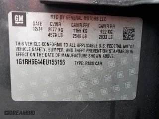 2014 Chevrolet Volt with VIN 1G1RH6E44EU155156, listed as a Copart auction lot 42649875 with 154,107 mi miles and Salvage Title. Bid and sale history available at carsss.com. Image 12.