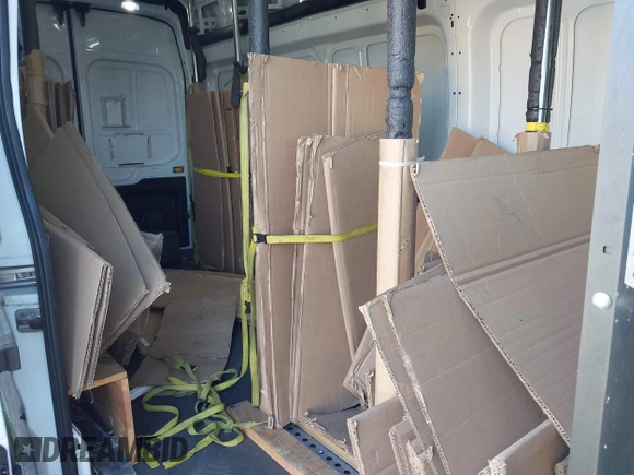 2019 Ford Transit Cargo with VIN 1FTBW3XM2KKB40981, listed as a IAAI auction lot 41558356 with 154,624 mi miles and . Bid and sale history available at DreamBid. Image 8.