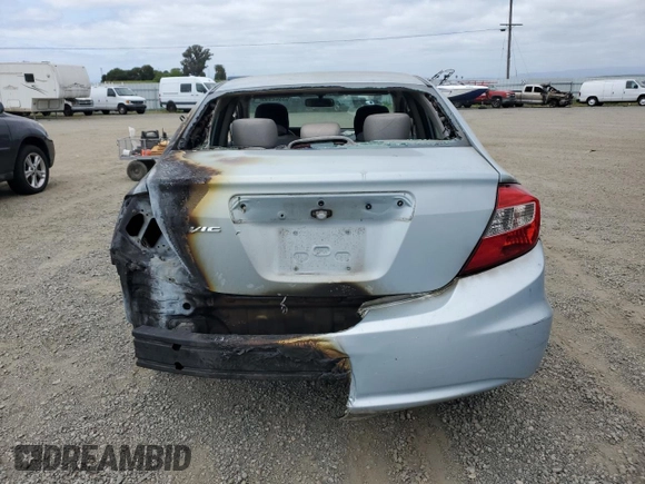 2012 Honda Civic EX with VIN 2HGFB2F86CH579963, listed as a Copart auction lot 53362995 with Not Provided miles and Non Repairable. Bid and sale history available at DreamBid. Image 6.