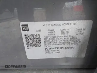 2023 Chevrolet Bolt EV 1LT z VIN 1G1FW6S09P4136907, wystawiony jako IAAI lot #42081367 z przebiegiem 41 736 mil mil oraz . Historia ofert i sprzedaży dostępna na DreamBid. Obrazek 9.