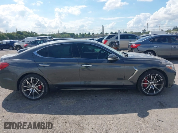 2020 Genesis G70 3.3T with VIN KMTG34LE8LU050941, listed as a IAAI auction lot 41676221 with 36,528 mi miles and . Bid and sale history available at DreamBid. Image 13.
