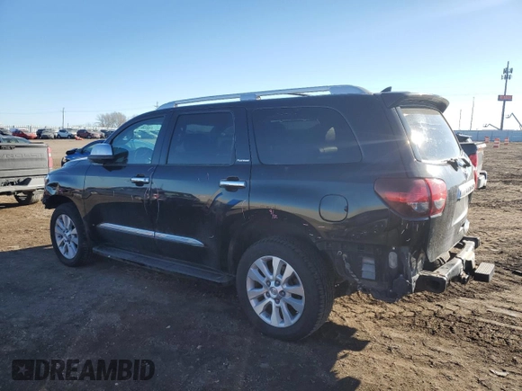 2018 Toyota Sequoia Platinum with VIN 5TDDY5G14JS161570, listed as a Copart auction lot 46323815 with 131,869 mi miles and Salvage Title. Bid and sale history available at carsss.com. Image 2.