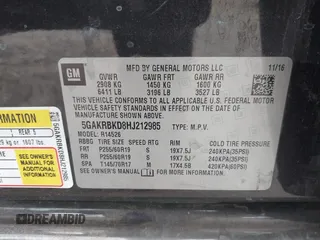 2017 Buick Enclave Leather with VIN 5GAKRBKD8HJ212985, listed as a IAAI auction lot 41788978 with 158,090 mi miles and . Bid and sale history available at DreamBid. Image 9.