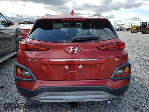 2021 Hyundai Kona Ultimate with VIN KM8K53A53MU630112, listed as a Copart auction lot 50087575 with 19,523 mi miles and Salvage Title. Bid and sale history available at carsss.com. Image 6.