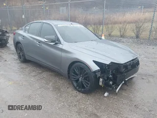 2018 Infiniti Q50 Luxe z VIN JN1EV7AR8JM435827, wystawiony jako IAAI lot #41225067 z przebiegiem 48 360 mil mil oraz . Historia ofert i sprzedaży dostępna na DreamBid. Obrazek 1.